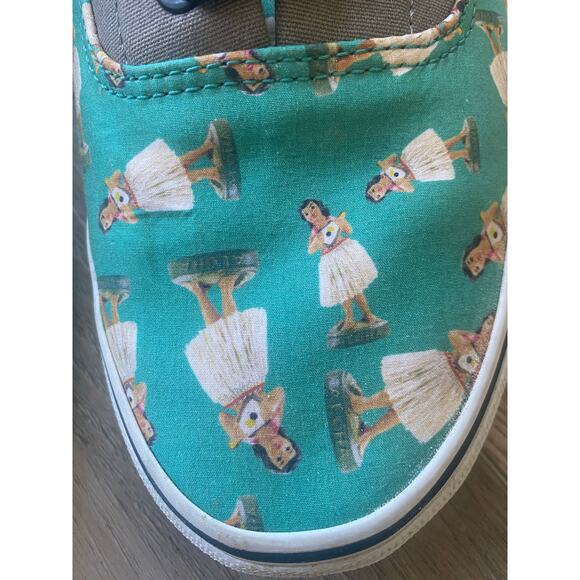 Men’s Hula Girls Vans Shoes Size 10.5 Lace Up Green Grey main image 8